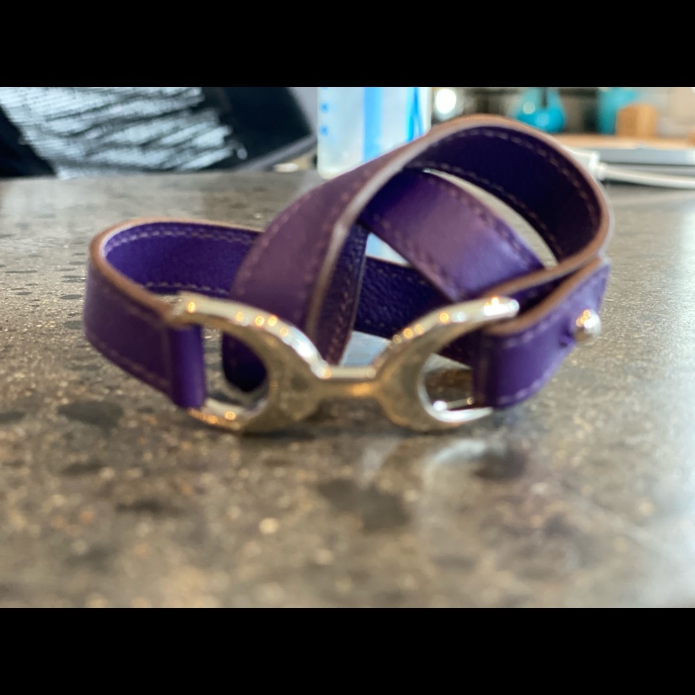 Hermes leather bracelet